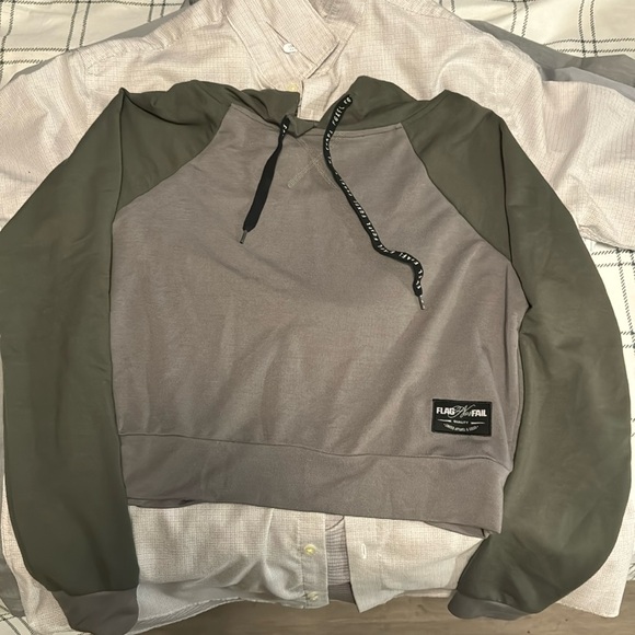 Flag nor Fail Cropped Hoodie - Picture 1 of 2